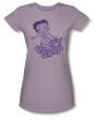 Betty Boop Juniors T-shirt Boop On Boop Lilac Tee