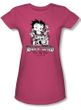 Betty Boop Juniors T-shirt Born Wild Hot Pink Tee