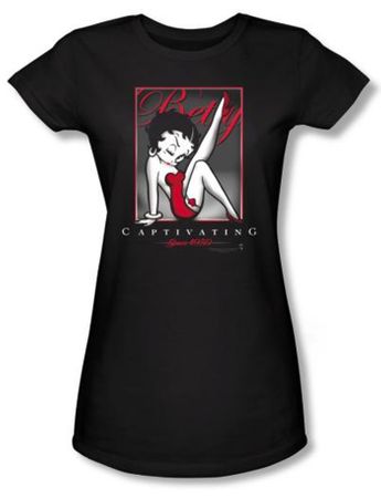 Betty Boop Juniors T-shirt Captivating Black Tee