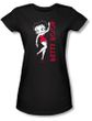 Betty Boop Juniors T-shirt Classic Black Tee