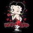 Betty Boop Juniors T-shirt Classic Kiss Black Tee