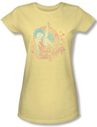 Betty Boop Juniors T-shirt Classy Dame Banana Tee Shirt