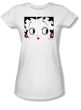 Betty Boop Juniors T-shirt Close Up White Tee