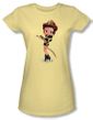 Betty Boop Juniors T-shirt Firefighter Banana Tee