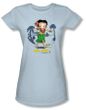 Betty Boop Juniors T-shirt Hula Honey Light Blue Tee