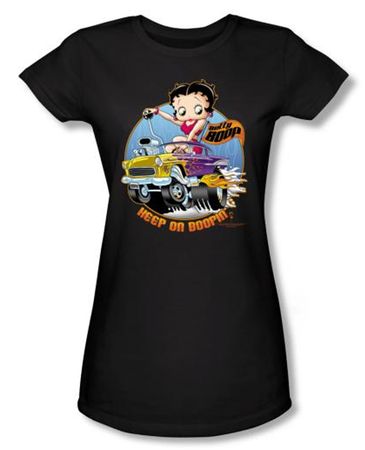 Betty Boop Juniors T-shirt Keep On Boopin Black Tee
