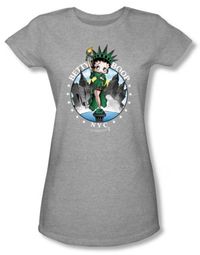 Betty Boop Juniors T-shirt NYC Athletic Heather Tee