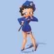Betty Boop Juniors T-shirt Officer Light Blue Tee
