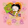 Betty Boop Juniors T-shirt Peace Love Pink Tee