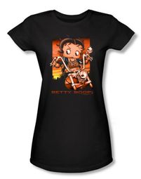Betty Boop Juniors T-shirt Sunset Rider Black Tee