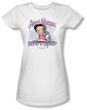 Betty Boop Juniors T-shirt Sweet Dreams White Tee