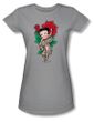 Betty Boop Juniors T-shirt Tattoo Silver Tee