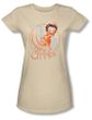 Betty Boop Juniors T-shirt The Windy City Cream Tee