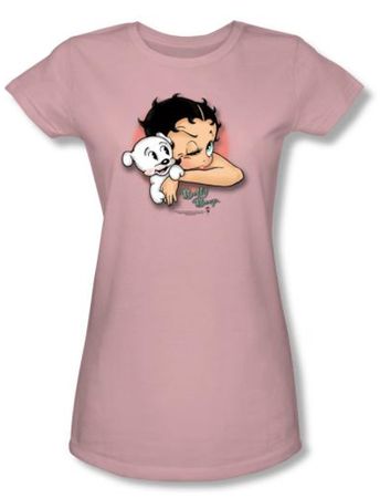 Betty Boop Juniors T-shirt Wink Wink Pink Tee