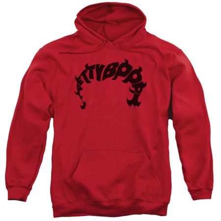 Betty Boop Kids Hoodie Word Hair Red Youth Hoody