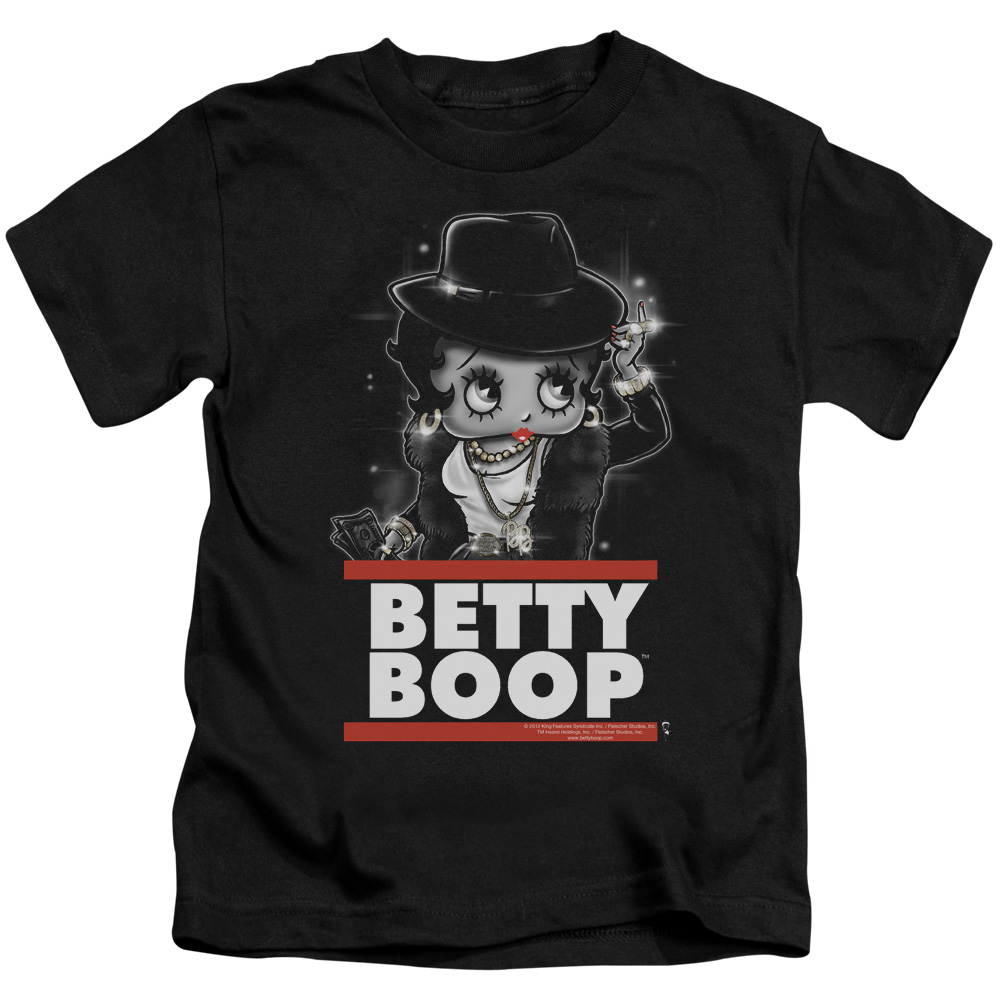 Betty Boop Kids Shirt Bling Bling Boop Black T-Shirt - Betty Boop Bling ...