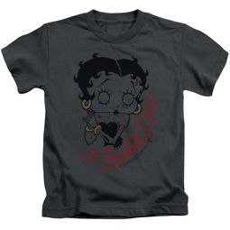 Betty Boop Kids Shirt Classic Zombie Charcoal T-Shirt Betty Boop Kids Shirt Classic Zombie Charcoal T-Shirt