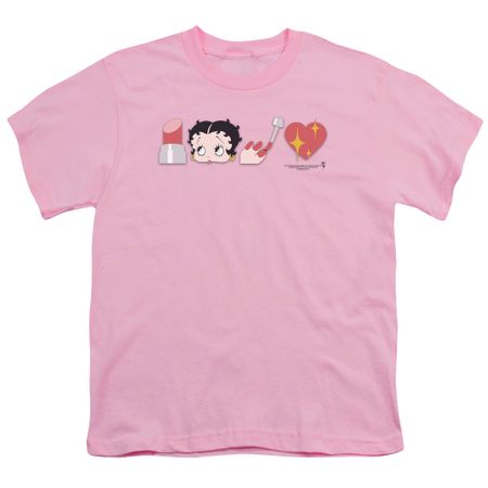 Betty Boop Kids Shirt Symbols Pink T-Shirt