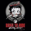 Betty Boop Kids T-shirt Born To Ride Youth Black Tee Shirt