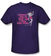 Betty Boop Kids T-shirt Learned From Betty Youth Purple Tee Shirt