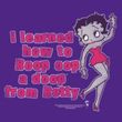 Betty Boop Kids T-shirt Learned From Betty Youth Purple Tee Shirt