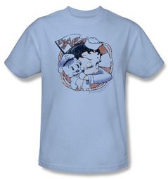 Betty Boop Kids T-shirt S.s. Vintage Youth Light Blue Tee Shirt