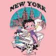 Betty Boop Kids T-shirt Singing In New York Youth Pink Tee Shirt