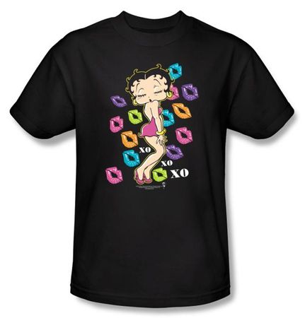 Betty Boop Kids T-shirt Tripple Xo Youth Black Tee Shirt