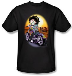 Betty Boop Kids T-shirt Wild Biker Youth Black Tee Shirt