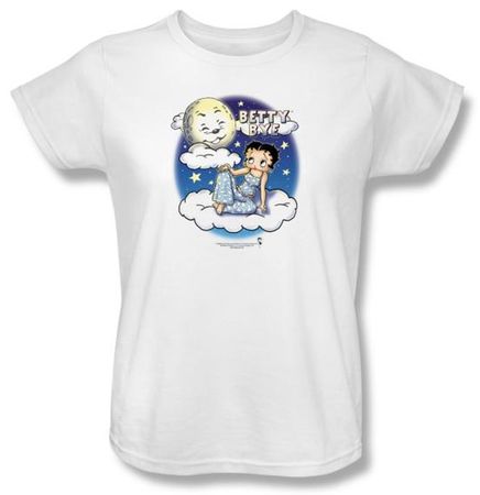 Betty Boop Ladies T-shirt Betty Bye White Tee Shirt