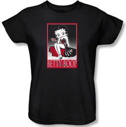 Betty Boop Ladies T-shirt Classic Black Tee Shirt