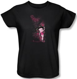 Betty Boop Ladies T-shirt Cutie Black Tee Shirt