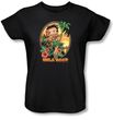Betty Boop Ladies T-shirt Hula Boop Black Tee Shirt