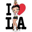 Betty Boop Ladies T-shirt I Heart LA White Tee Shirt