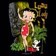 Betty Boop Ladies T-shirt Luau Lady Black Tee Shirt