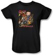 Betty Boop Ladies T-shirt On Wheels Black Tee Shirt