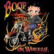 Betty Boop Ladies T-shirt On Wheels Black Tee Shirt