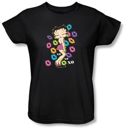 Betty Boop Ladies T-shirt Tripple Xo Black Tee Shirt