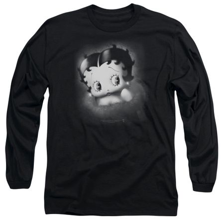 Betty Boop Long Sleeve Shirt Vintage Star Black Tee T-Shirt