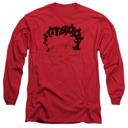 Betty Boop Long Sleeve Shirt Word Hair Red Tee T-Shirt