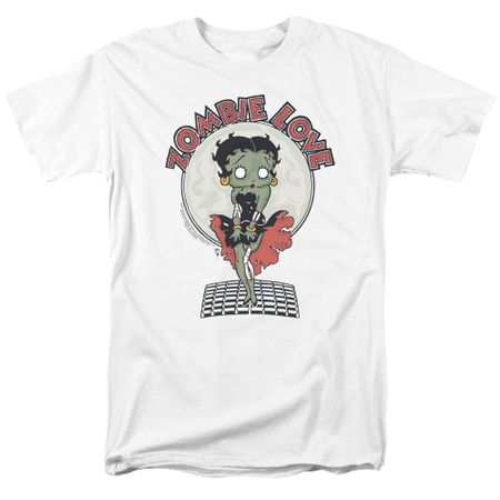 Betty Boop Shirt Breezy Zombie Love White Tee T-Shirt