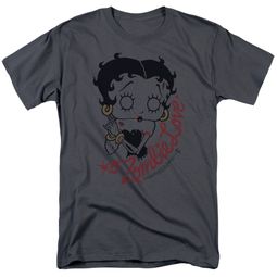 Betty Boop Shirt Classic Zombie Charcoal Tee T-Shirt Betty Boop Shirt Classic Zombie Charcoal Tee T-Shirt