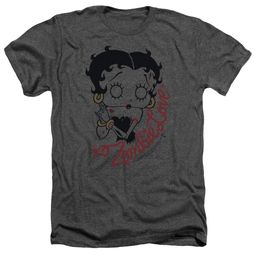 Betty Boop Shirt Classic Zombie Heather Charcoal T-Shirt Betty Boop Shirt Classic Zombie Heather Charcoal T-Shirt