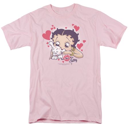 Betty Boop Shirt Puppy Love Pink Tee T-Shirt