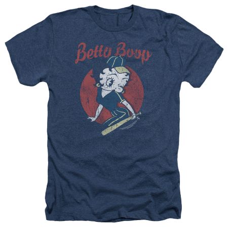 Betty Boop Shirt Team Boop Heather Navy Blue T-Shirt
