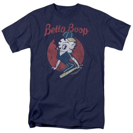 Betty Boop Shirt Team Boop Navy Blue Tee T-Shirt