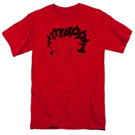 Betty Boop Shirt Word Hair Red Tee T-Shirt