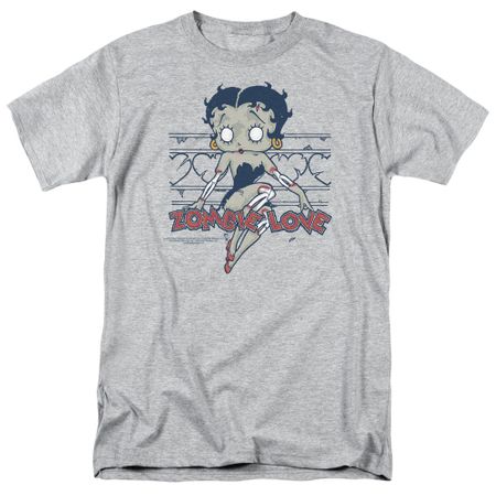 Betty Boop Shirt Zombie Pinup Athletic Heather Tee T-Shirt