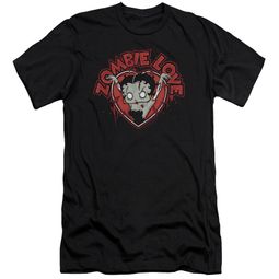 Betty Boop Slim Fit Shirt Heart You Forever Black T-Shirt Betty Boop Slim Fit Shirt Heart You Forever Black T-Shirt
