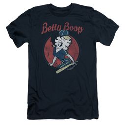Betty Boop Slim Fit Shirt Team Boop Navy Blue T-Shirt Betty Boop Slim Fit Shirt Team Boop Navy Blue T-Shirt